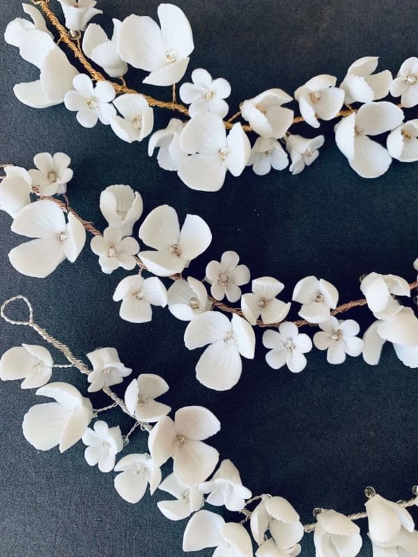 Haarschmuck Rosa in Ivory – Bild 4