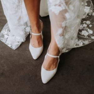 Brautschuhe mit Riemchen in Ivory